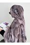 Tulip Pattern Digital Bamboo Knit Shawl - Mink - 2