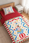 Acrobat Friends Circus Themed Single Children's Bedding Set - Without Sheets - 2