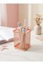 Metal Mesh Square Pen Holder Rose Gold - 7