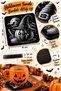 Halloween (Boo Ghost and Pumpkin Patterned) Themed Acrylic Laser-Engraved Coaster (Felt Base) - 4