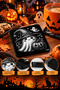 Halloween (Ghost with Witch Hat and Pumpkin Pattern) Themed Acrylic Laser-Engraved Coaster (Felt Base) - 4