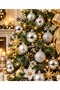 Christmas Tree Ornament Set of 20 4 cm Matte Shiny Decorative Pine Tree Ball Red Silver Gold Christmas Tree Ornament New Year Tree Ornament
