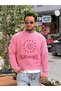 Giesto Star Embroidered Crop Knitted Sweatshirt