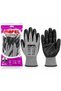 12 Pieces Zebra Gray Black No 10 XL Nitrile Work Gloves Bagged Packaging Cut Resistance