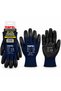 12 Pieces Zebra Blue Black No 10 XL Nitrile Worker Gloves Packaging with Bag Cut Resistance () Glbl-Stl5783