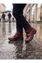 Genuine Leather Orthopedic Sole Burgundy Velcro Children's Boots - 5