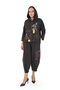 Darkwin Large Size Picasso Series Black Hooded Zipper Bead Embroidered 52-54 Size Pants Suit - 5