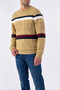 Mens Felpa cappuccio striped Fleece Sweatshirt - 2