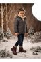 Genuine Leather Orthopedic Sole Burgundy Velcro Children's Boots - 3