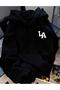 Unisex La Yazi Printed Street Style Hooded Sweatshirt - 2
