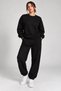 Zero Collar Sweatshirt 2-Piece Set Sweatshirt and Relaxed Fit Elastic Cuffed Sweatpants Unisex