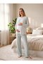 New Season Mint Winter Special Design Long Sleeve Maternity Pajama Set with Hidden Breastfeeding Feature