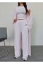 Long Cardigan Comfortable Three-Piece Set - 4