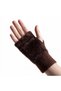 Women's Plush Fingerless Gloves Soft Furry Knitted Wristband Warm Winter Gloves
