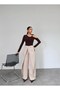 Wrap-Around Fabric Trousers with Front Closure - 4