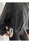 Checked Double-Breasted Collar Buttoned Bomber Jacket - 4
