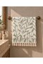 100% Cotton Leaf Patterned 2-Piece Hand & Face Towel Set - 3