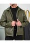 Regular Fit Shiny Leather Jacket with Zipper Detail on Sleeves - 6