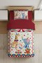Cheerful Carnival Circus Themed Single Children's Bedding Set - with Sheets