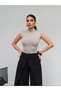 Wrap-Around Fabric Trousers with Front Closure - 3