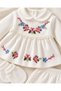 5-Piece Organic Cotton Flower Embroidered Newborn Baby Girl Zibin Set/Baby Girl Hospital Discharge Set - 8