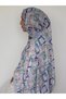 Square Pattern Soft Shawl - Gray