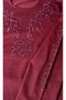 Women's Collar and Sleeves Stone Embellished Clover Luxury Mother Blouse - 2