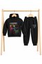 Lamine Yamal Printed 3 Threaded Yarn Hooded Children's Tracksuit Set