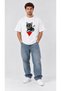 Palestinian Themed Keffiyeh Cat Printed Oversize T-Shirt - 3