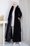 Women's Full-Length Moscow Coat with Brooch Detail and Belt