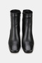 Women's Black Genuine Leather Thick Heel Boots & Booties, Size 35-41 - 4