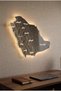 Saudi Arabia Map, Mirror Plexi Wall Decoration, Saudi Arabia Map with Led Lights 60X50 cm