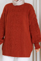 Women's Knitted Patterned Knitwear Tunic Sweater - 6