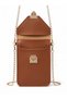 Women's Chain Strap Two-Compartment Phone Bag Lockable Mini Crossbody Bag - 4