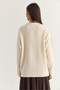 Women's Beige Sequin Detailed Crew Neck Oversize Knitwear Sweater 5543 60286704 - 7