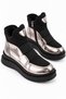 Moskova Series Women's Metallic Elastic Band Thick Sole Casual Boots