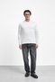Cotton Lycra Thin Ribbed Collar Buttoned Slim Fit Knitwear Sweater - 2