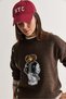 Women's Bitter Brown Teddy Appliqué Cross Embroidery Detailed Crew Neck Oversize Knitwear Sweater 5307 60286700 - 5