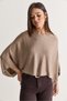 Women's Mink Boat Neck Bat Sleeve Oversize Crop Knitwear Sweater Tk261126 60286718 - 3