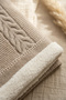 Coffee Knitwear Hair Knit Patterned Soft Textured Welsoft Baby Blanket - 3