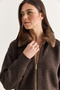 Women's Fur Collar Zippered Long Sleeve Knitwear Cardigan 2557 60286715 - 6