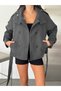 Buttoned Stand Collar Belted Jacket - 2