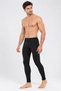 Thermal Underwear with Heating Element, Cotton Thermal Leggings, Black