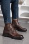 Genuine Leather, Fur Inside, Water Resistant, Thick Sole, Men's Real Leather Boots - 3