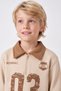 Boys' Set 3 Thread Printed Zipper Closure Top and Bottom Set Cotton - 4
