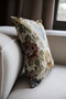 Roses Ecru Kirlent Kilifi (45X45) - 4