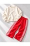 Girl's Stone - Black Color Shiny Detailed Tracksuit Set - 3