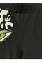 Plus Size Black 42-44 Size Picasso Eye Pattern Stone and Bead Embroidered Wide Leg Pants - 5