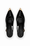 Genuine Leather Heeled Shoes Metal Toe Patent Leather Stilettos - 3