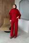 Moens Pocketed Knitwear Set Red